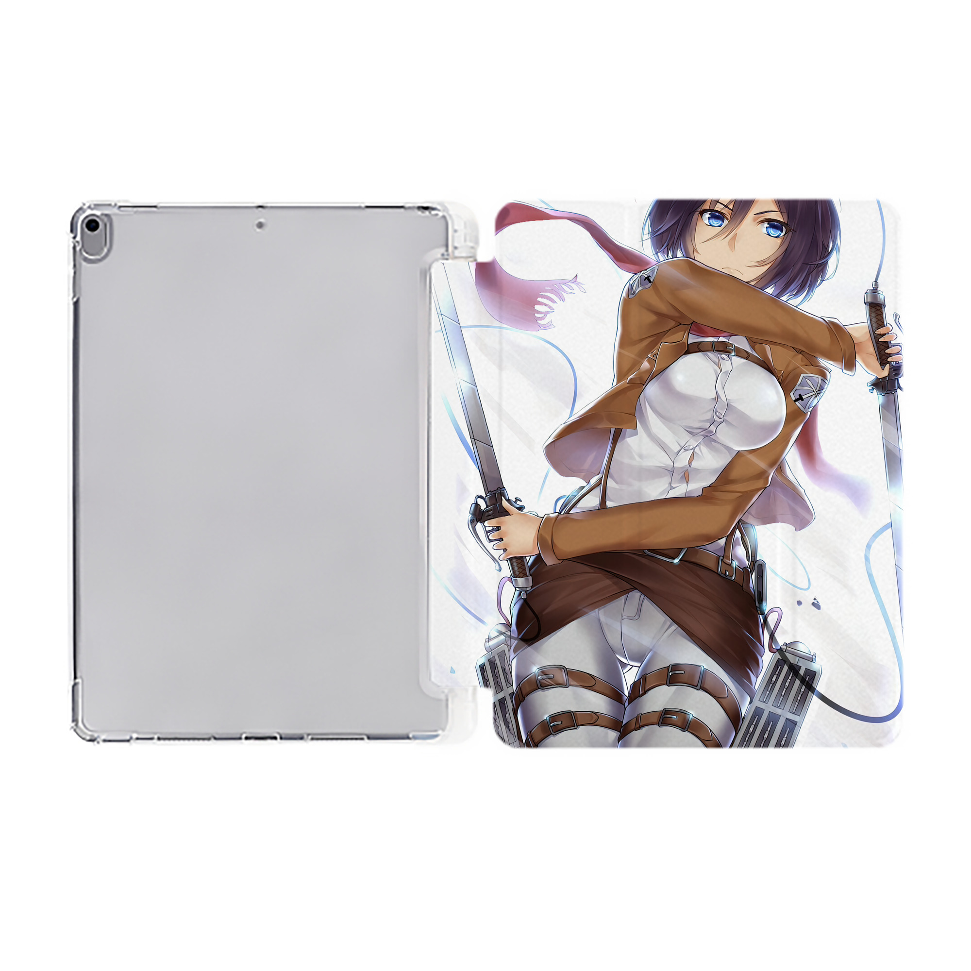 （画像用） 進撃の巨人 Attack on Titan IPad ケース ペン収納付き 三つ折りスタンド PUレザー×シリコン 対応機種9.5/10.5/10.9インチ